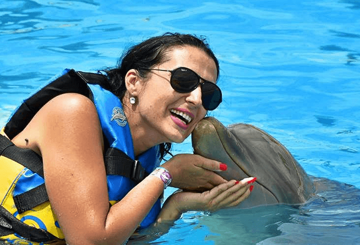 Kissing dolphin Punta Cana Bavaro Beach Dominican Republic