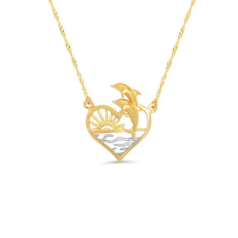 Mini Dolphin 14k Necklace in Yellow Gold - Landing Company