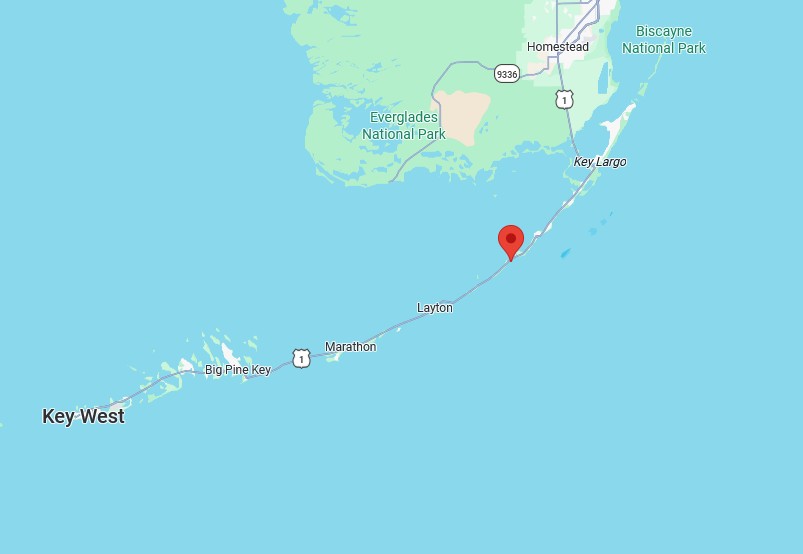 Florida Keys Map Swim with Dolphins