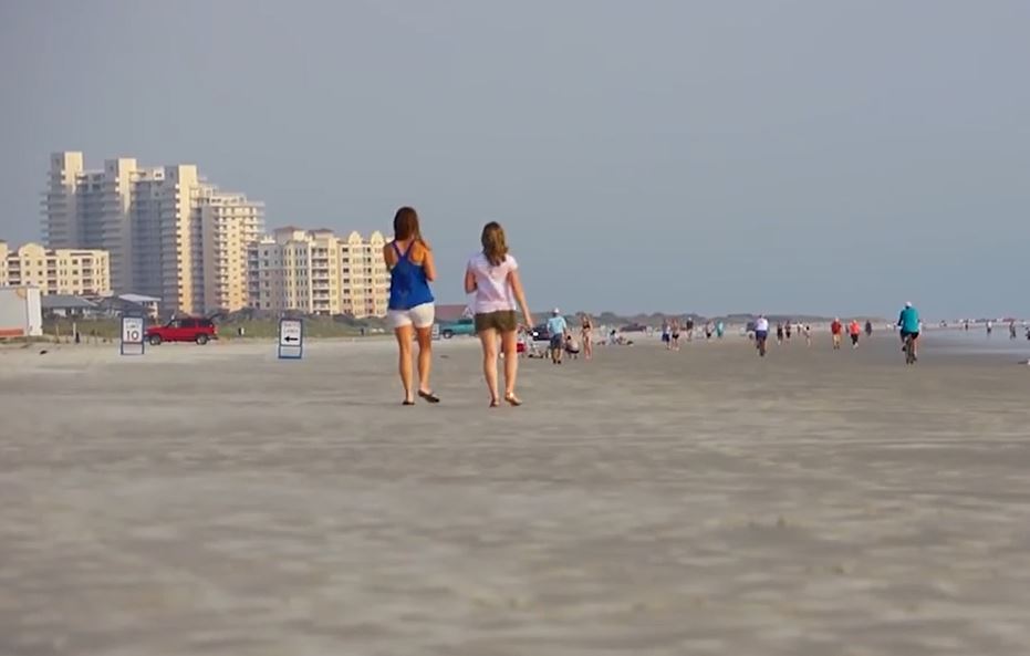 Walking on New Smyrna Beach Florida