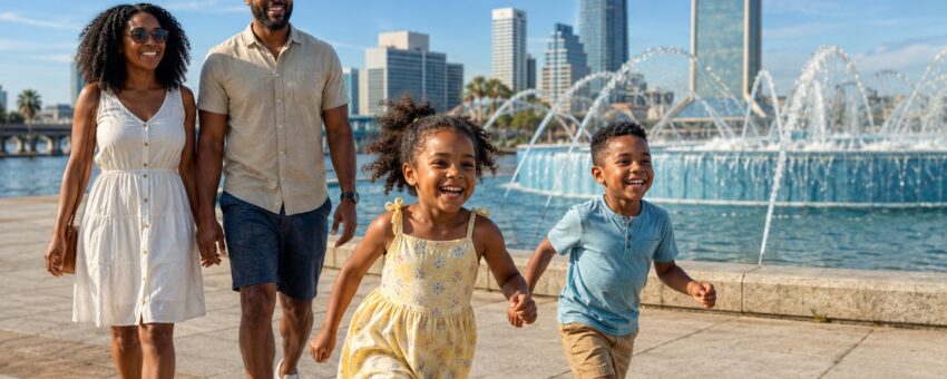 Family walking Jacksonville